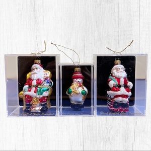 Michael’s hand crafted glass ornaments set of 3